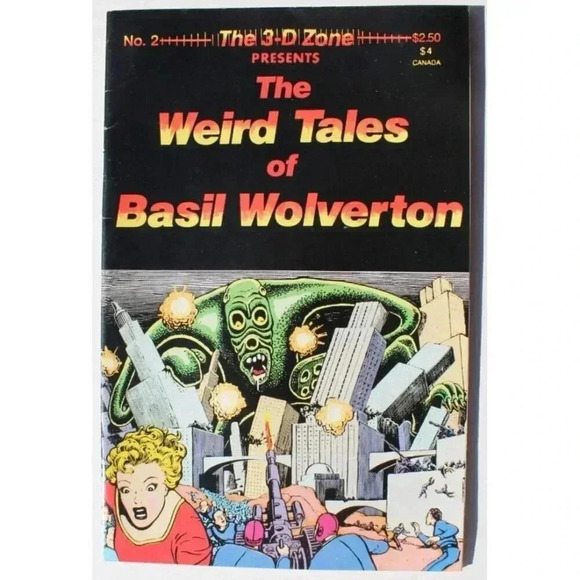 3-D Zone The #2 VF/NM; 3-D Zone Weird Tales of Basil Wolverton Comic W/ Glasses - Picture 2 of 5
